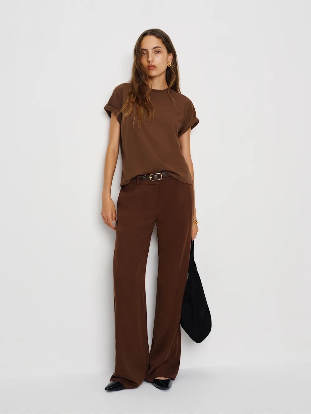 Reformation Rowan Crew Tee Chocolate Cake - Picture 2 of 4